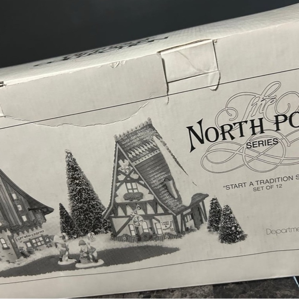 Department 56 North Pole Series Set with Festive Buildings